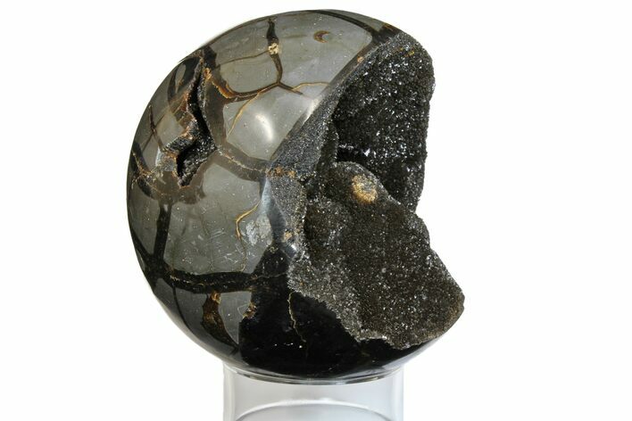 Polished Septarian Geode Sphere - Madagascar #145262